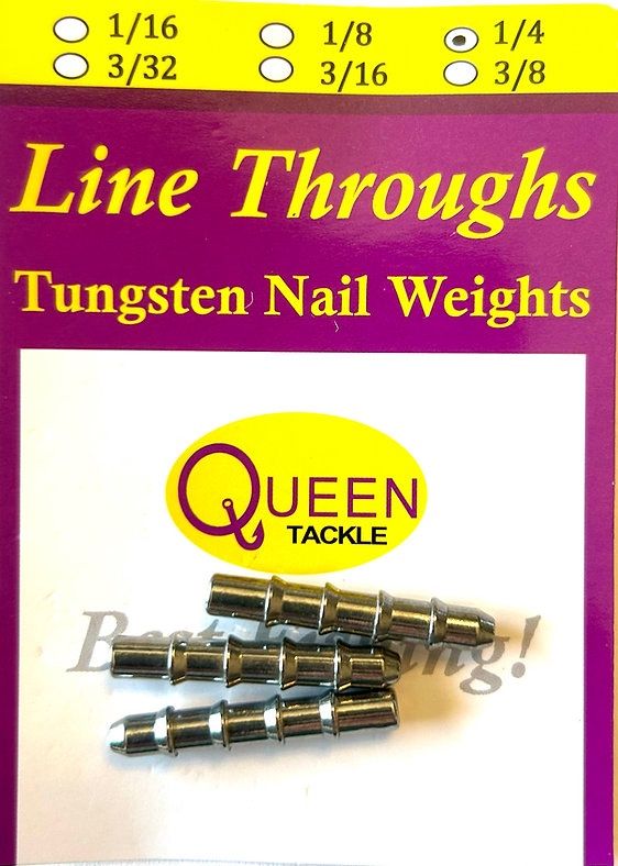 Queen Tackle Line Through Tungsten Nail Weights, Weight: 1/16