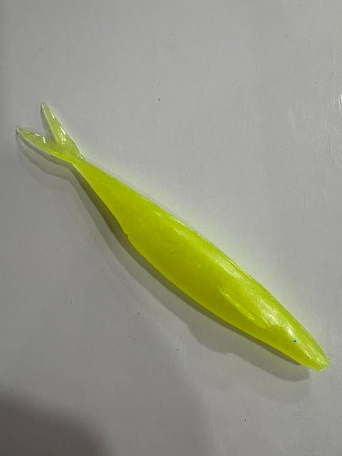 Diesel Baits Wasdamata Shad Soft 5", color: Chartreuse Pearl