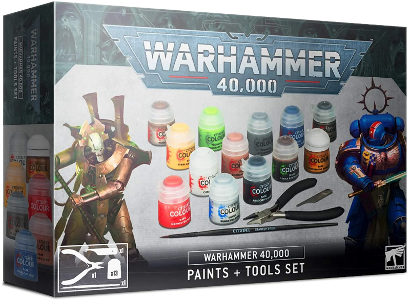 WARHAMMER 40,000 PAINTS + TOOLS SET