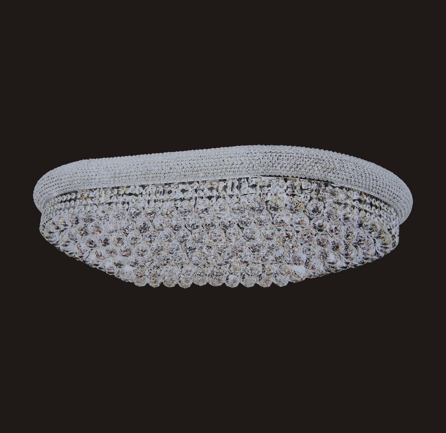 1006F-OV 22X36 GOLD CHANDELIER FLUSH WITH LED COLOR CHANGE (CB231)(FO272)