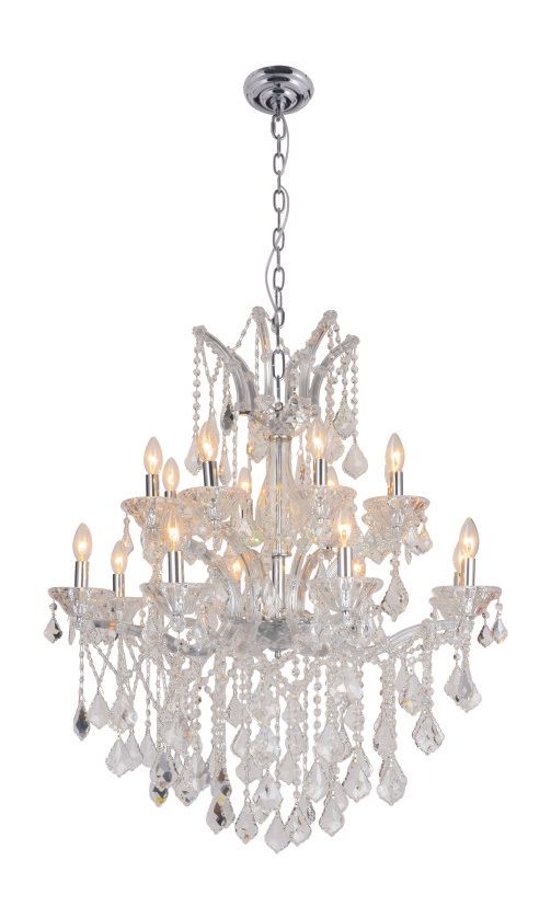 86045W34T-914T  34X32  16 LIGHT  TEAK CHROME