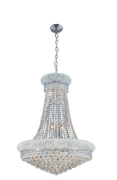 1006W30G 32 X 36  CHROME BAGEL STYLE CHANDELIER