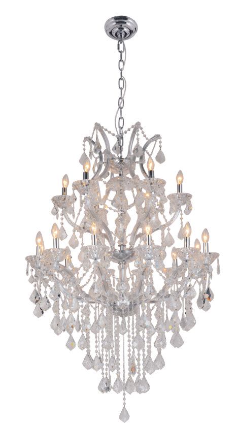 86036W37CC-911C  37X49  18 LIGHT  CLEAR CHROME