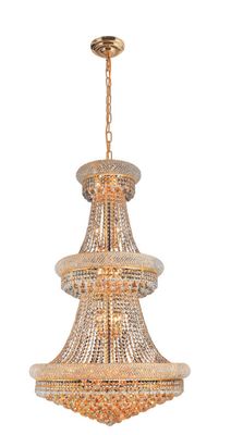 1006W42G 42 X 72 24K GOLD BAGEL STYLE CHANDELIER