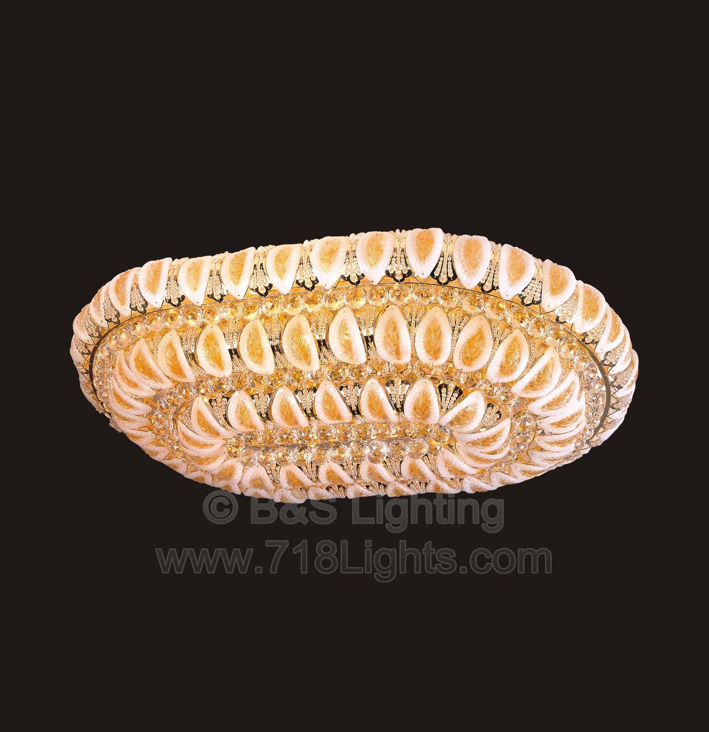 6685F-OV LED 32X48 GOLD FLUSH MOUNT COLOR CHANGING WITH REMOTE (CB154)(FO526)