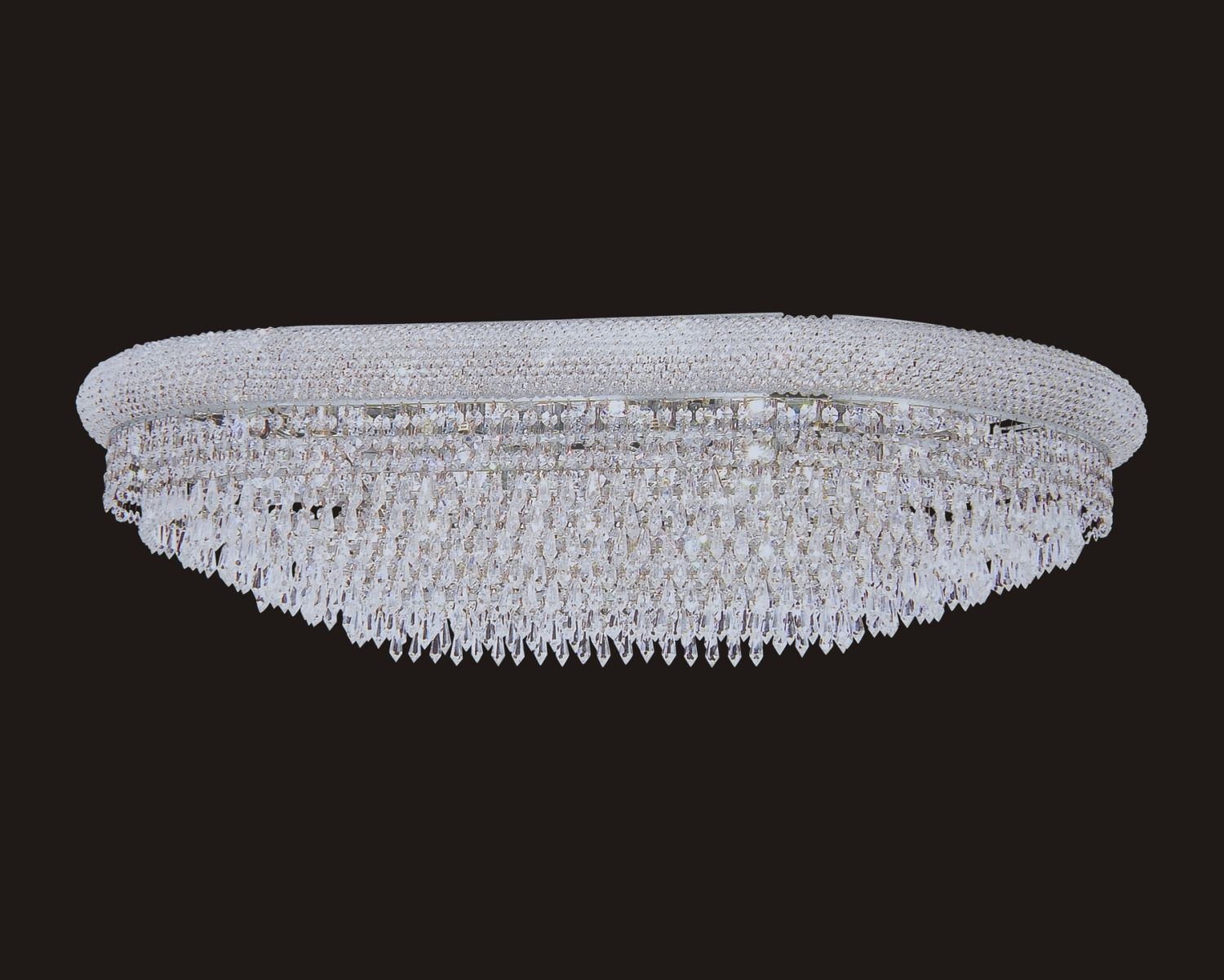 1006F-OV 22X36 CHROME CHANDELIER FLUSH WITH LED COLOR CHANGE (CB231)(FO272)