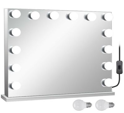 SM2432B - RECTANGLE SMART MIRROR BLACK  BLUETOOTH SPEAKES CHARGING PORT