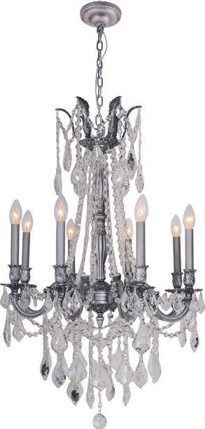 2018W24-8P  24X30  8 LIGHT  PEWTER