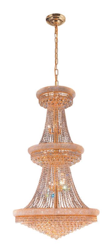 1006W30G 33 X 50  GOLD BAGEL STYLE CHANDELIER
