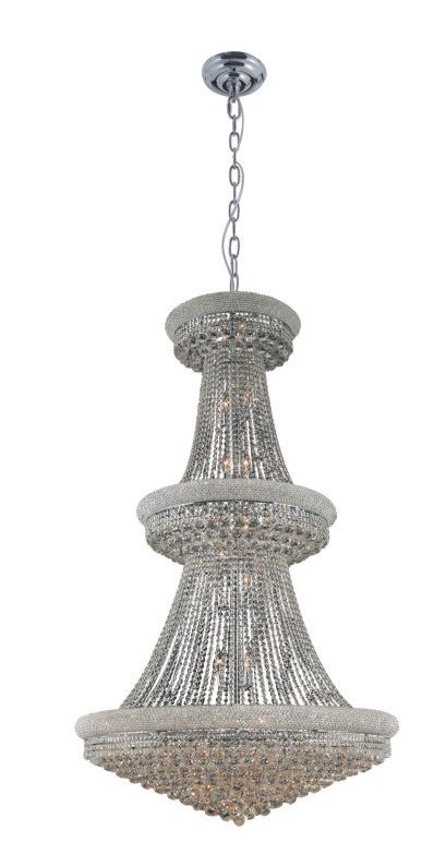 1006W36C 36 X 66  CHROME BAGEL STYLE CHANDELIER