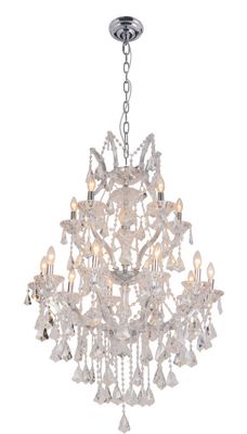 86036W37CC-932C  37X49  18 LIGHT  CLEAR CHROME