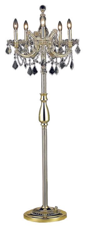 4004F12CG-911T 19 X 54 CLEAR GOLD  6 LIGHTS FLOOR LAMP