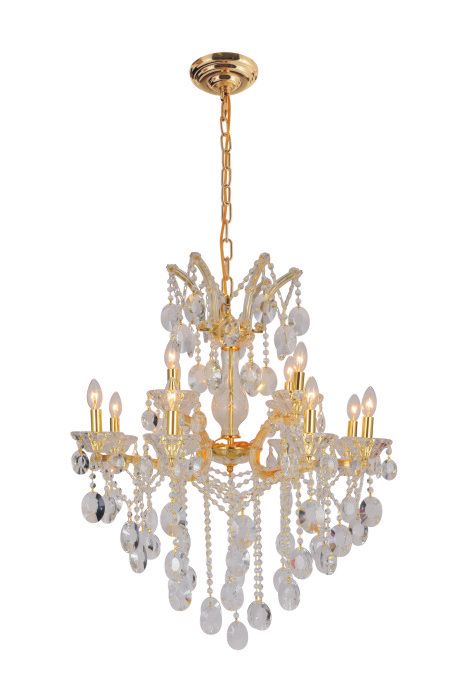86045W30CG-914C 30X30 12 LIGHT  CLEAR GOLD