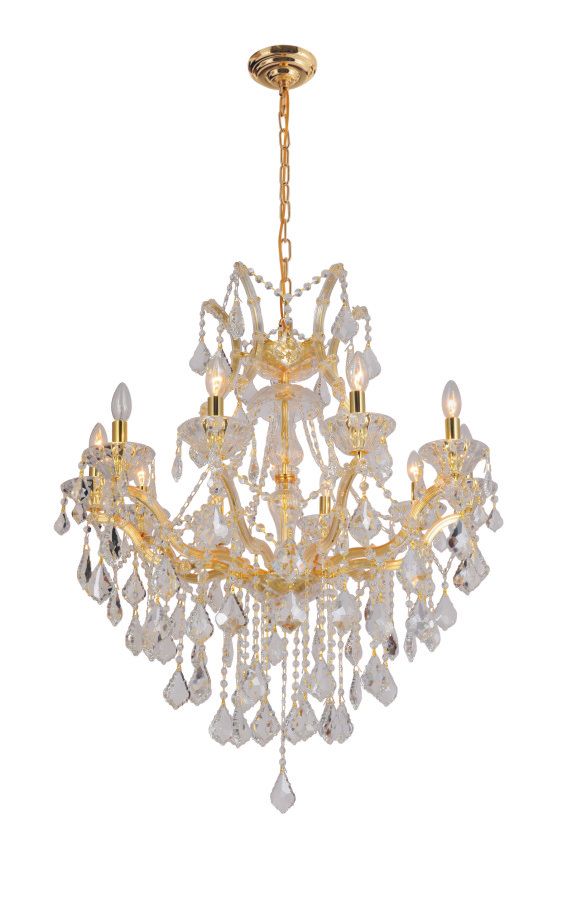 86036W32CG-911C  32X33  10 LIGHT  CLEAR GOLD