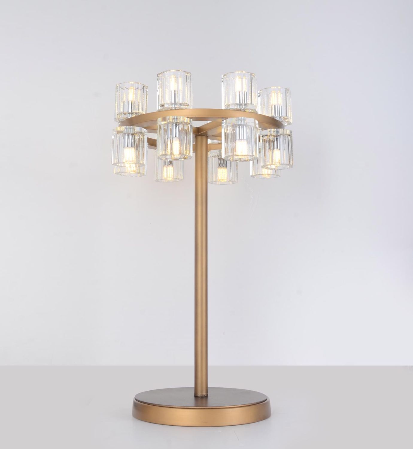 14TBL12AG 12&quot; X 24&quot; KYOTO ANTIQUE GOLD TABLE LAMP