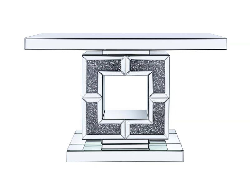 CON1003 SILVER CONSOLE TABLE 47&quot;X31&quot;X14&quot;