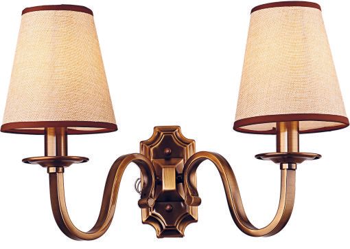 2007W16SB 16 X 11 -  2 LIGHTS WALL SCONE SHINY BRONZE