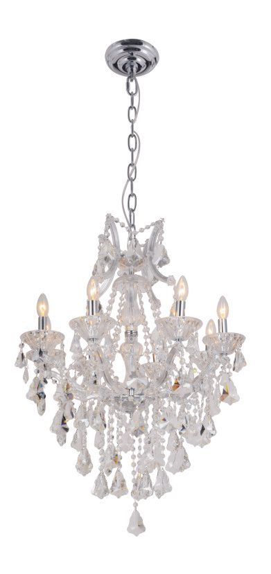 86036W28CC-932C  28X33  8 LIGHT CLEAR CHROME