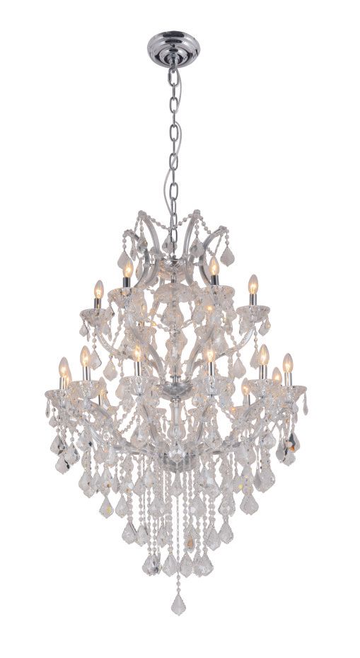 86036W33CC-932C  33X42  15 LIGHT  CLEAR CHROME