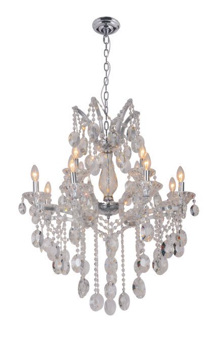 86045W30CC-914C 30X30 12 LIGHT  CLEAR CHROME