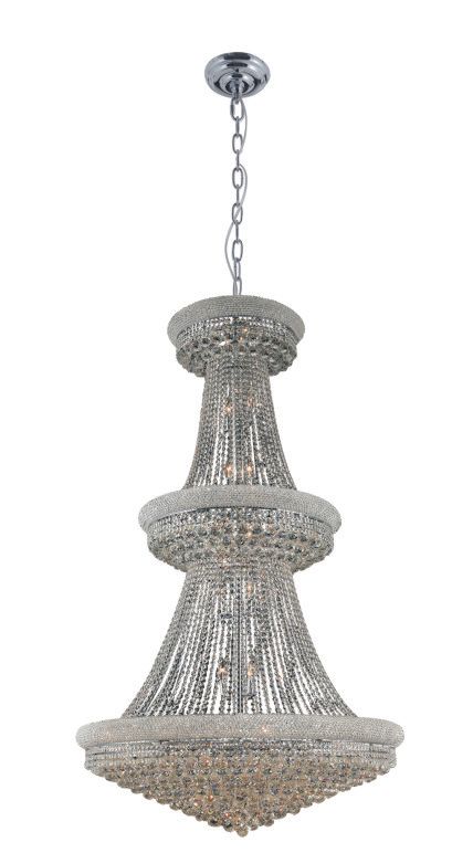 1006W30C 33 X 50  CHROME BAGEL STYLE CHANDELIER