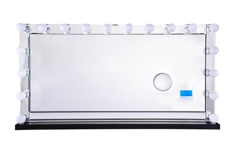 SM2856W - 28 X 56 SMART MIRROR - BLACK  BLUETOOTH SPEAKES CHARGING PORT