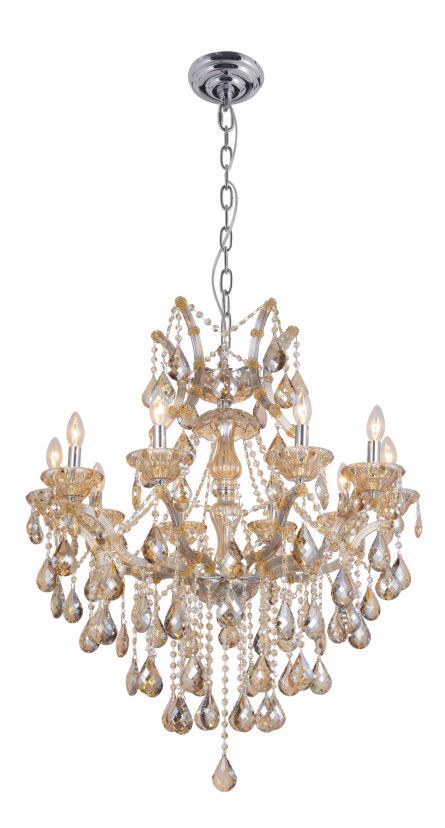 86036W32T-915T  32X33  10 LIGHT  TEAK CHROME