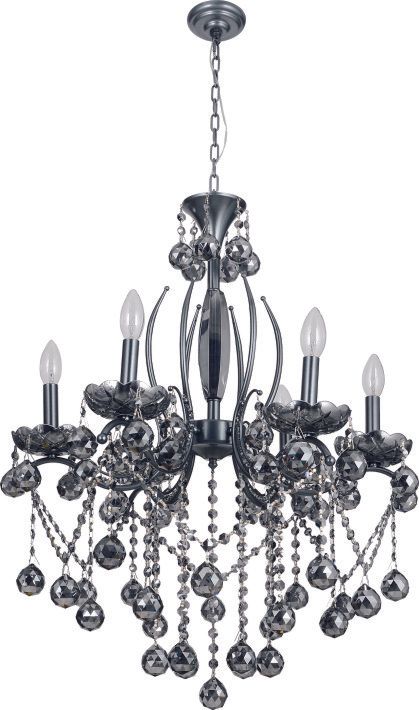 6057W23B  23X28  6 LIGHT SMOKEY BLACK