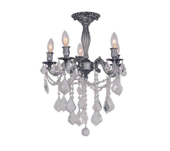 2018F18-5P  18X17  5 LIGHT  PEWTER