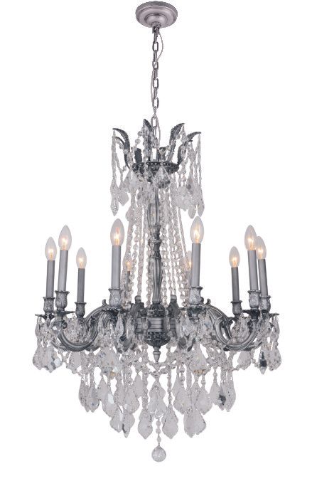 2018W28-10P  28X31  10 LIGHT  PEWTER