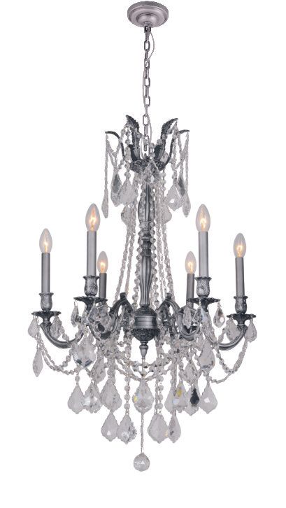 2018W23-6P  23X26  6 LIGHT  PEWTER