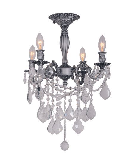 2018F17-4P  17X17  4 LIGHT  PEWTER