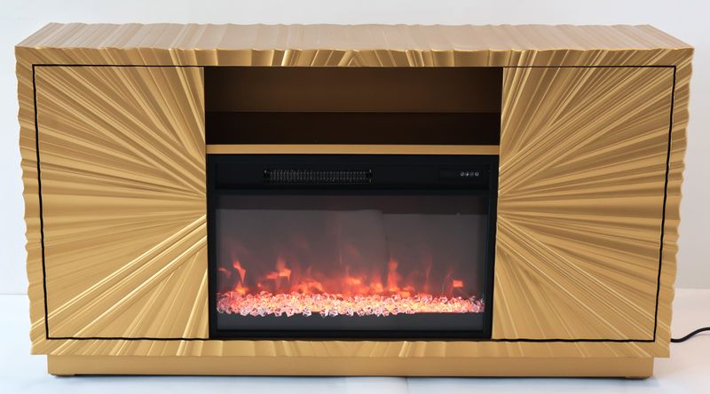 GFP102 GOLDEN LEAF TV STAND FIREPLACE