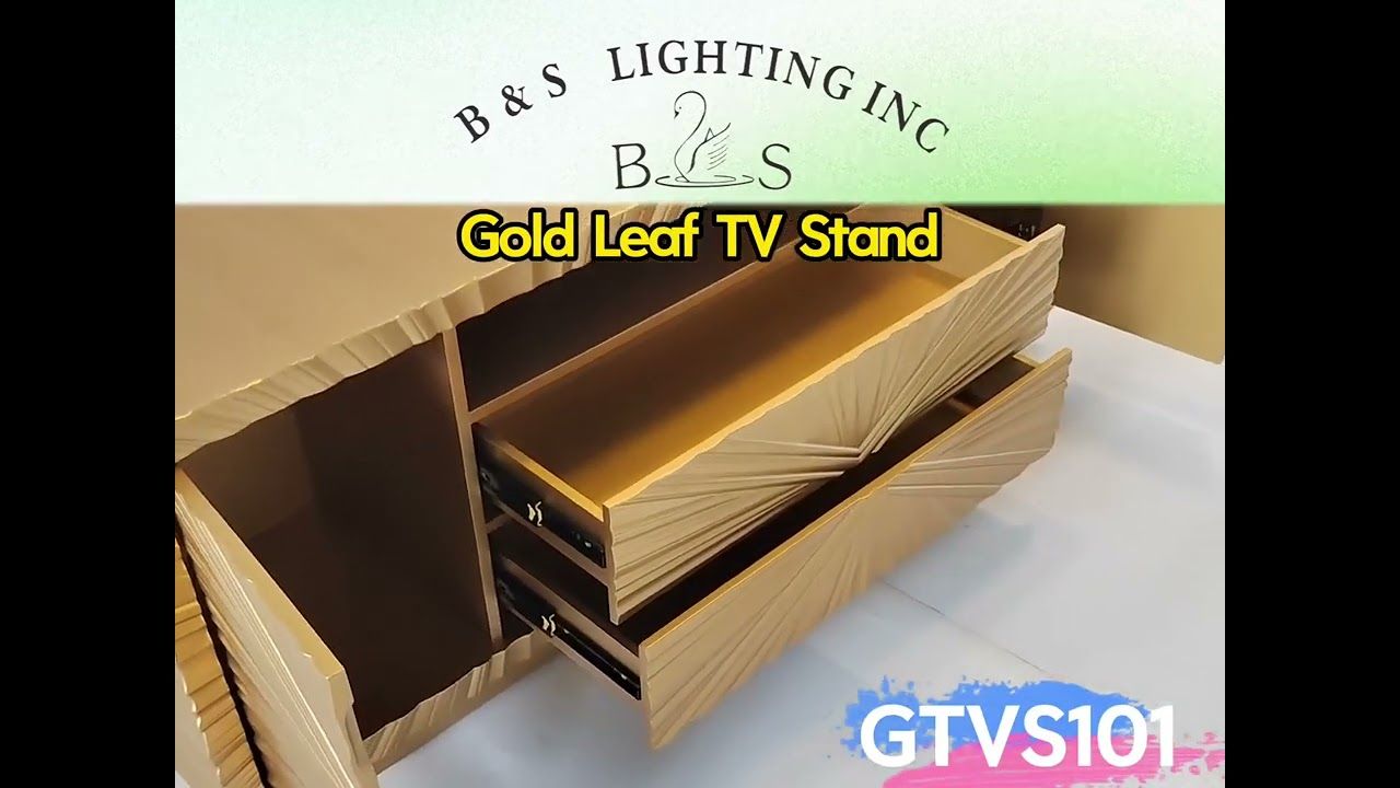 GTVS101 GOLDEN LEAF TV STAND