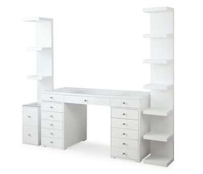 BS004 SHELF WITH STORAGE (VANITY IS NOT INCLUDED ) (WHITE)