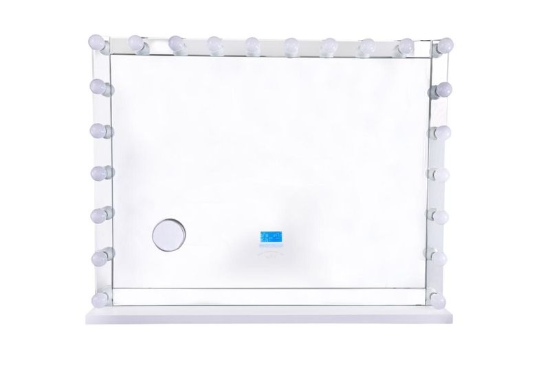 SM3942- SMART MIRROR 39 X 45 - WHITE  BLUETOOTH SPEAKES CHARGING PORT