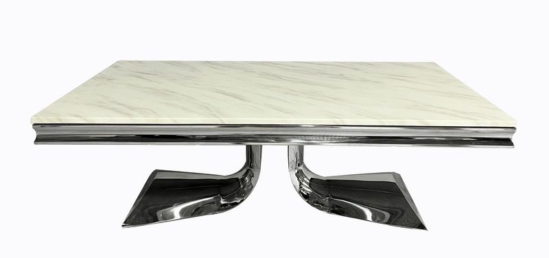 CT2003C 52X28X18 STAINLESS STEEL COFEE TABLE CHROME