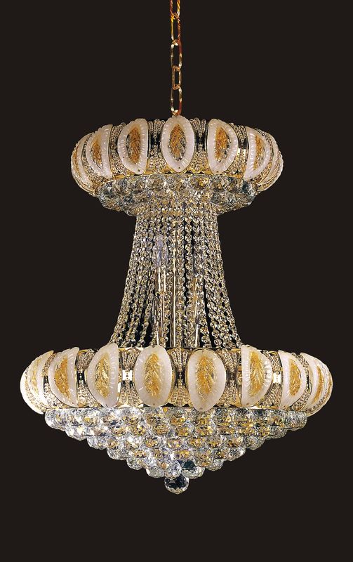 6685HC-24&#39;&#39;X28&#39;&#39; CHROME MURANO STYLE CHANDELIER WITH EXTENDED TOP AND EXTRA CRYSTAL (CB162)(FO210)