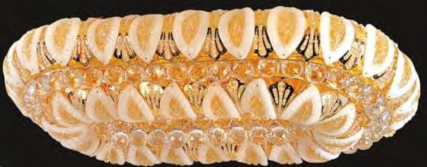 6685F-OV LED 22X36 GOLD FLUSH MOUNT COLOR CHANGING WITH REMOTE (CB114)(FO269)
