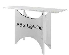 CN2002C 51 X 15 X 31 - SILVER STAINLESS STEEL  + MARBLE CONSOLE