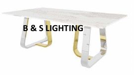 DT2004CG 80 X 40 X 30  - SILVER/GOLD STAINLESS STEEL + MARBLE  DINING TABLE