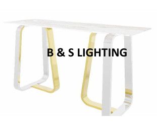 CN2004CG 52 X 16 X 32  - SILVER/GOLD STAINLESS STEEL + MARBLE CONSOLE TABLE