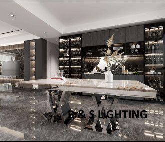 DT2000C 80 X 40 X 30  - SILVER STAINLESS STEEL + MARBLE  DINING TABLE