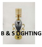 DECO2 9 X 5 X 20 IRON + GLASS CANDLE HOLDER