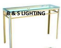 CN2009G 51 X 15 X 31 GOLD STAINLESS + GLASS CONSOLE