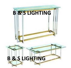ET2010G 19 X 19 X 20 STAINLESS STEEL + GLASS END TABLE