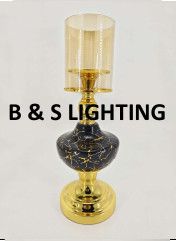 DECO8 5 X 5 X 16 IRON  + CERAMIC  CANDLE HOLDER