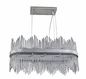 12OVL32PT 32&quot; X 14&quot; MUNICH PEWTER OVAL
