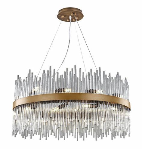 12RND32AG 32&quot; X 14&quot; MUNICH ANTIQUE GOLD ROUND