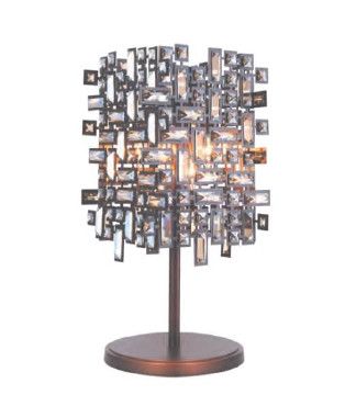 02TBL13BR 13&quot; X 28&quot; BRONZE ORAN TABLE LAMP